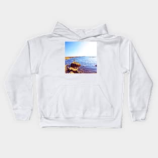 A rocky seaside in Oman Kids Hoodie